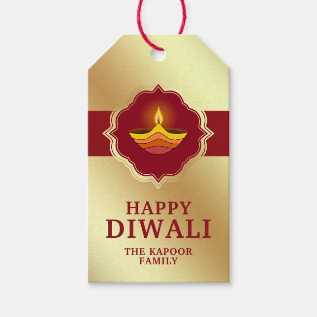 Personalised Diwali Gift Tags (Front)
