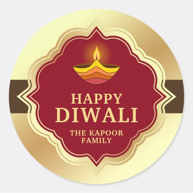 Personalised Diwali Sticker (Front)