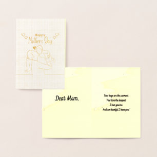 Personalised DIY Mother's Day with original poem Foil Card