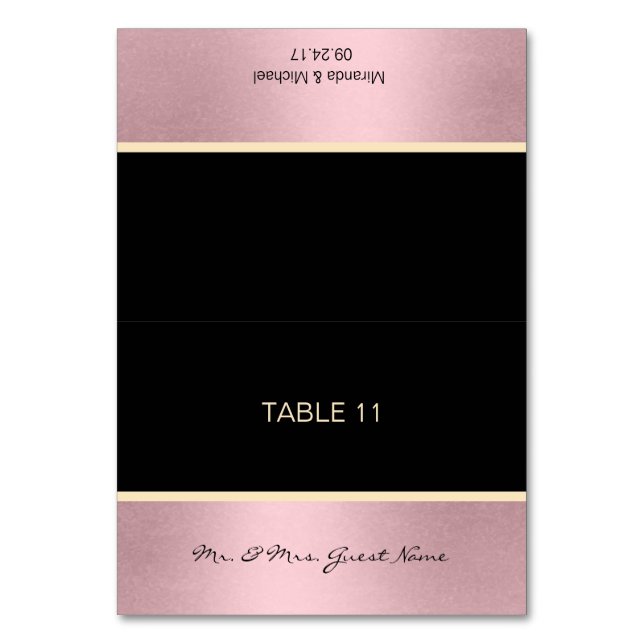Personalised DIY Wedding Name Table Place Cards (Front)