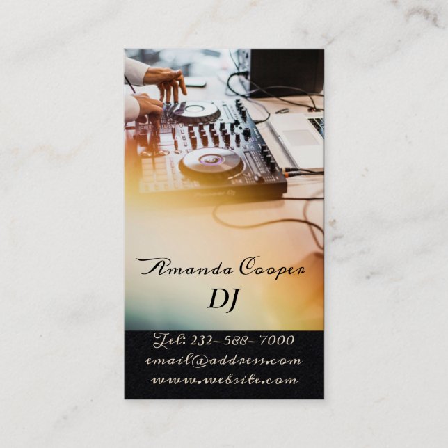 Personalised DJ Business Card (Front)