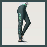 Personalised DJ DJane outfit leggings<br><div class="desc">Beautiful custom legging featuring the word "DJ" and a customisable name text in a soft teal blue hue on a gradient background of black. Unique but beautiful outfit for DJs / DJanes. 

The text is customisable.</div>