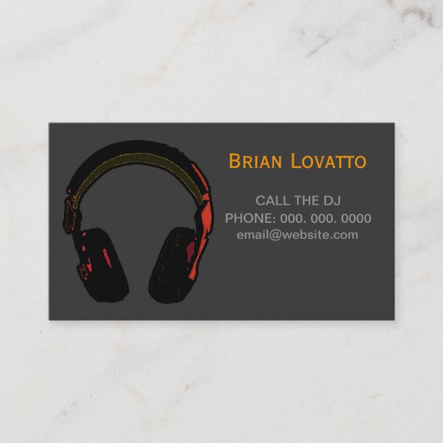 personalised dj electronic music business card (Front)