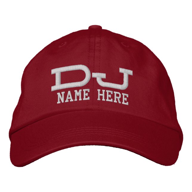 Personalised DJ Embroidered Hat (Front)