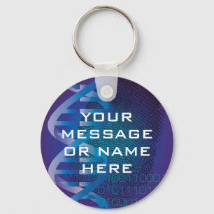 Personalised DNA Fingerprint Medical Science Key Ring
