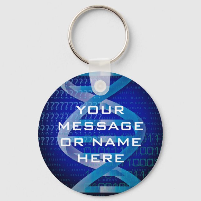 Personalised DNA Medical Science Key Ring (Front)