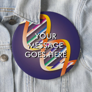 Personalised DNA Spotlight 6 Cm Round Badge