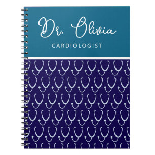 Personalised Doctor Blue Stethoscope Notebook