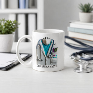 Personalised Doctor Custom Name for Doctor Day Coffee Mug