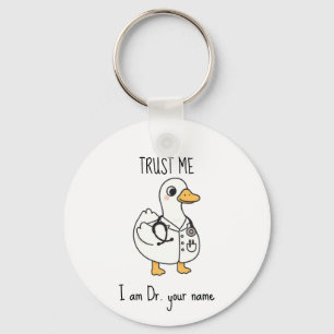 Personalised Doctor Duck Key Ring