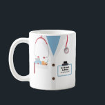 Personalised Doctor Gift Mug With Lab Coat & Name<br><div class="desc">Celebrate the remarkable achievement of a new doctor or honour the unwavering dedication of a seasoned medical professional with this personalised doctor’s white coat gift mug. Designed to emulate the iconic white coat worn by medical practitioners, this mug features a stethoscope draped around the neck, a pocket full of essential...</div>