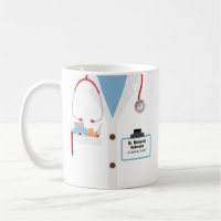 Personalised Doctor Gift Mug With Lab Coat & Name