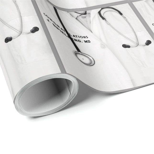 Personalised Doctor Gift Wrapping Paper (Roll Corner)
