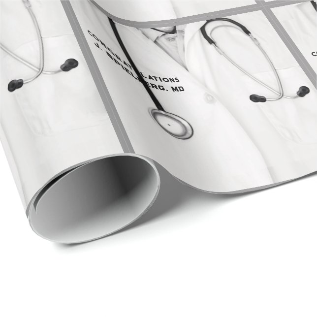 Personalised Doctor Gift Wrapping Paper (Roll Corner)