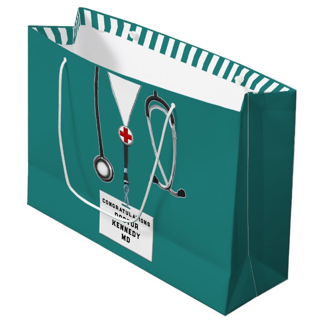 Personalised Doctor Medical School Large Gift Bag (Front Angled)