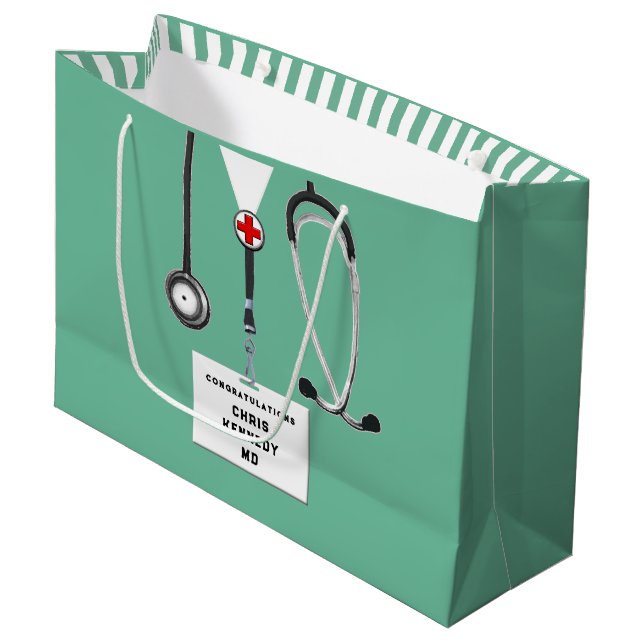Personalised Doctor Medical School Large Gift Bag (Front Angled)