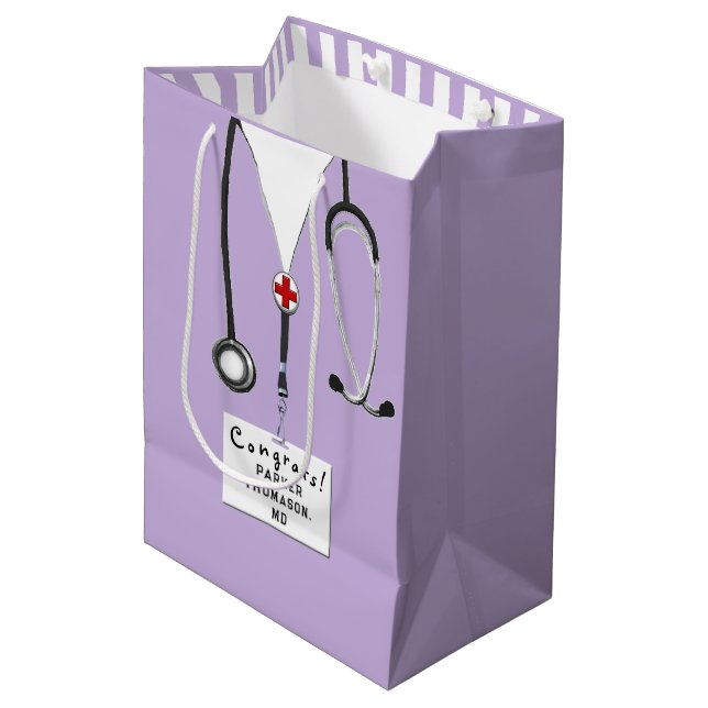 Personalised Doctor Medium Gift Bag (Front Angled)
