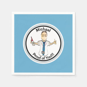 Personalised Doctor Nurse Graduation Male Napkin