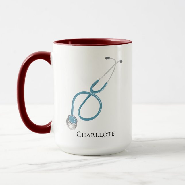 Personalised Doctor Stethoscope Name Mug (Left)
