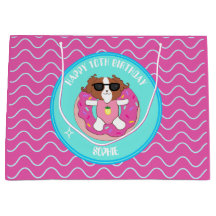 Personalised Dog Birthday Pool Party Gift Bag