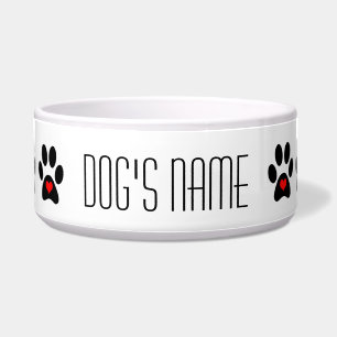 Personalised Dog Bowls - Paw Prints