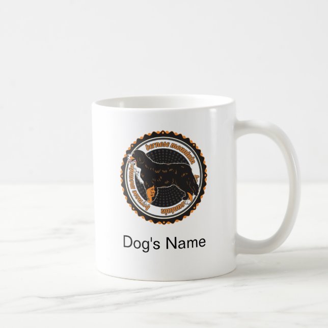 Personalised Dog Breed Bernese Mountain Dog Coffee Mug (Right)