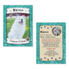 Personalised Dog Cards Pet Trading Card Template
