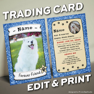 Personalised Dog Cards Pet Trading Card Template