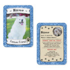 Personalised Dog Cards Pet Trading Card Template