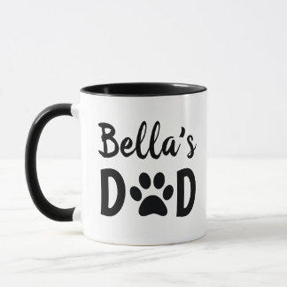 Personalised Dog Cat Dad With Pet Name Father Gift Mug