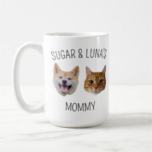 Personalised Dog Cat Face Mug, Mug gift for Mum
