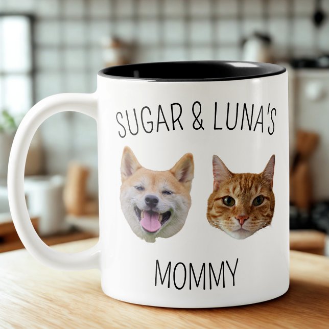 Personalised Dog Cat Face Mug, Mug gift for Mum (Creator Uploaded)