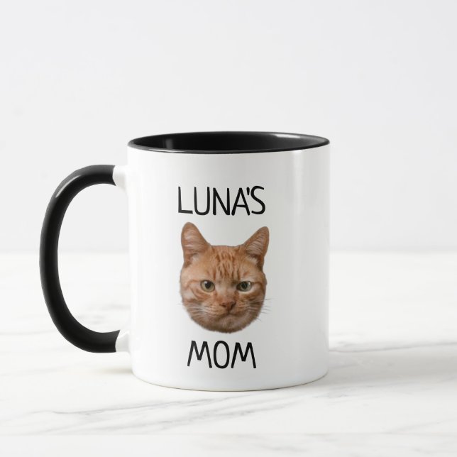 Personalised Dog Cat Face Name Pet Lover Owner Mug (Left)