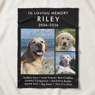 Personalised Dog Cat Pet Photo Memorial Fleece Blanket