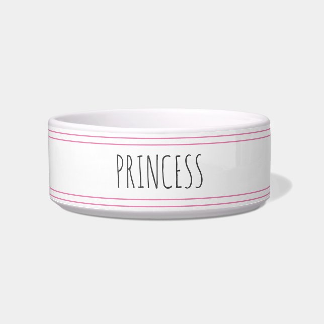 Personalised Dog, Cat, Pet water food bowl dish  (Front)