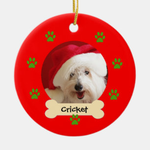 Personalised Dog Christmas Ornament - 1 side