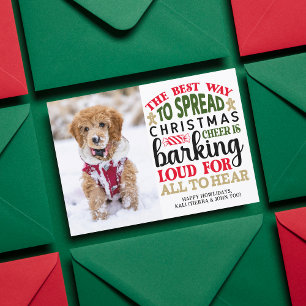 Personalised Dog Christmas Picture Custom Photo Holiday Card