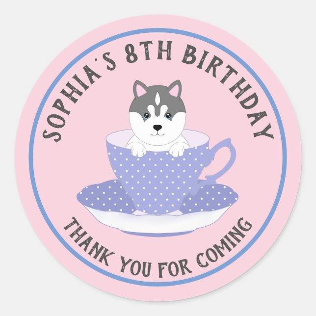 Personalised Dog Classic Round Sticker (Front)