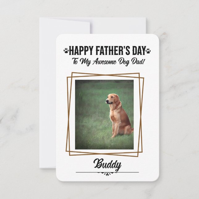 Personalised Dog Dad Father's Day Card (Front)