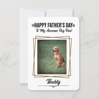 Personalised Dog Dad Father's Day Card