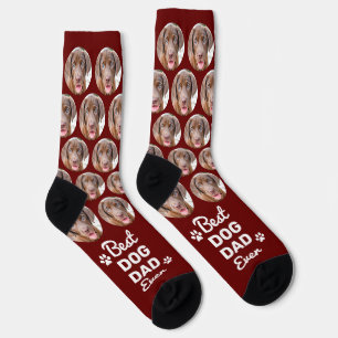 Personalised DOG DAD Fun Cool Pet Photo Collage Socks