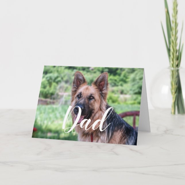 Personalised Dog Dad Funny Photo Happy Fathers Day Card (Front)