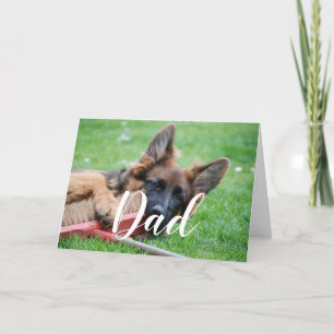 Personalised Dog Dad Funny Photo Happy Fathers Day Card