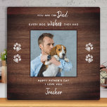 Personalised Dog Dad Pet Photo Father's Day Plaque<br><div class="desc">"You are the Dad every dog wishes they had." ! This Fathers Day give Dad a cute personalised pet photo plaque from his best friend. Personalise with the dog's name & favourite photo. This dog dad fathers day plaque will be a favourite of all dog dads and dog lovers !...</div>