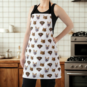 Personalised Dog Face, Dog Cat Mum Photo Gift Apron