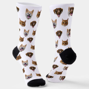Personalised Dog Face, Dog Cat Mum Photo Gift  Socks