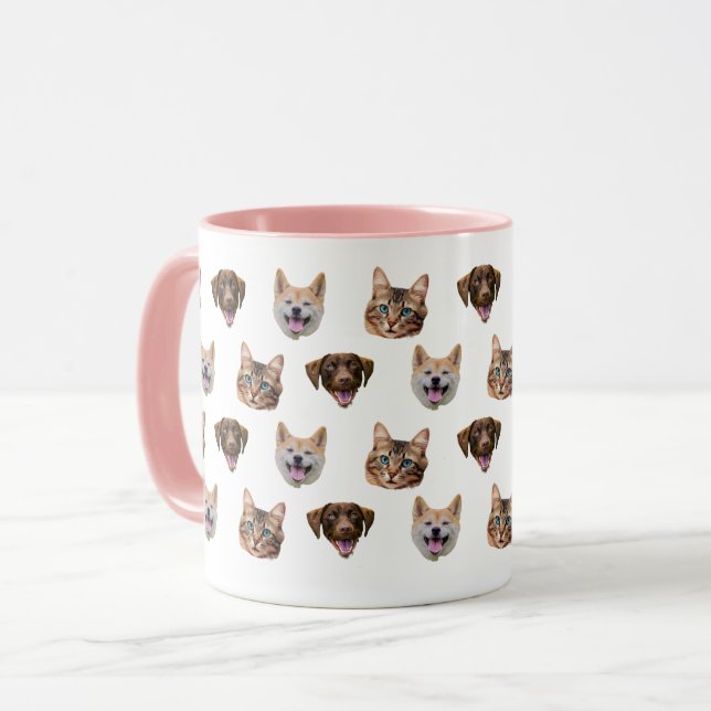 Personalised Dog Face Mug, Dog Cat Mum Gift  Mug (Front Left)
