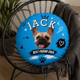 Personalised Dog Face Round Custom Pet Phot Cushion