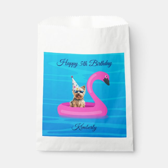 Personalised Dog Floatie Favour Bags (Front)