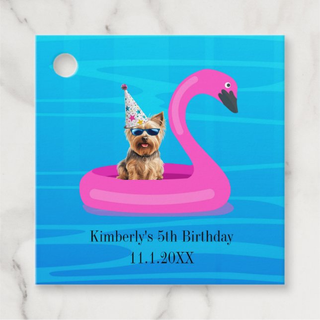 Personalised Dog Floatie Favour Tags (Front)